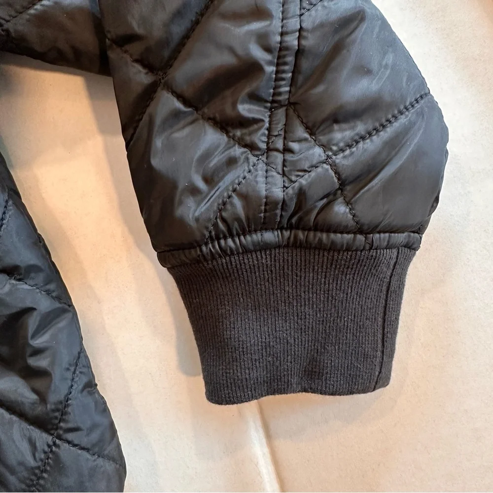 GAP Kids Lightweight Quilted‎ Puffer Jacket - Black - Girls Small 6-7 S739427